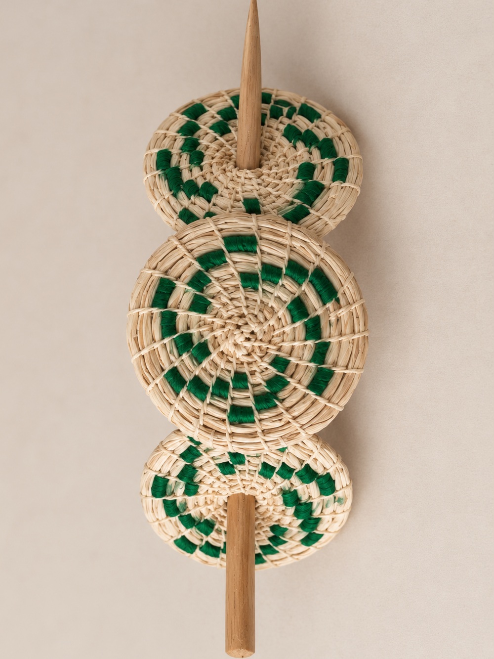 Handwoven Jippi Jappa hair clip with natural fibers